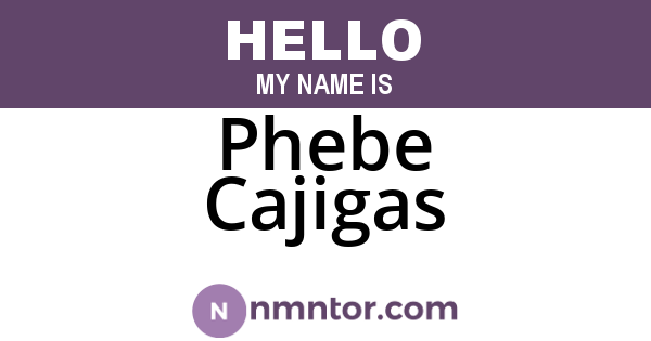 Phebe Cajigas