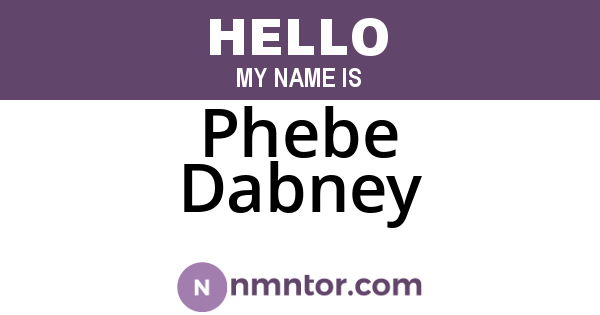 Phebe Dabney