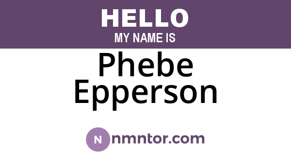Phebe Epperson