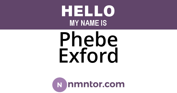 Phebe Exford