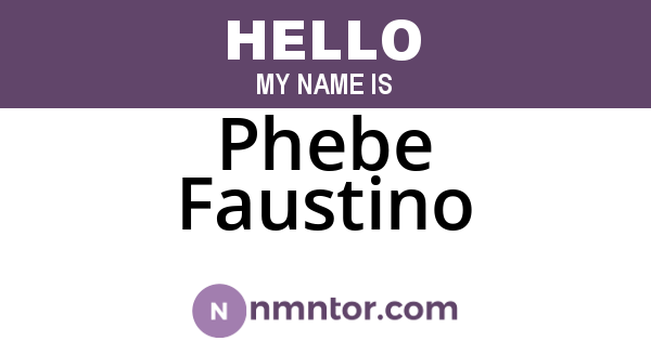 Phebe Faustino