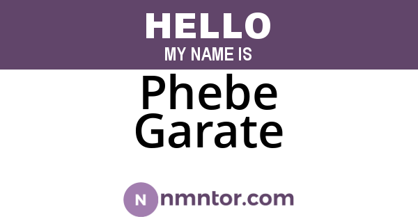 Phebe Garate