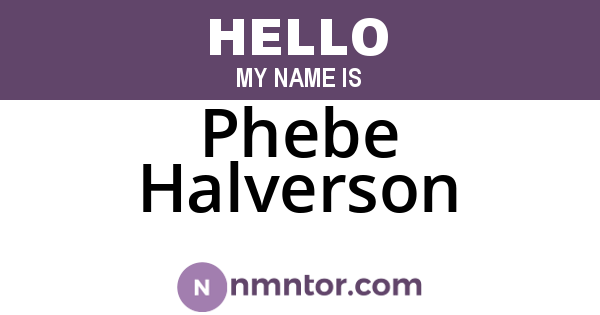 Phebe Halverson