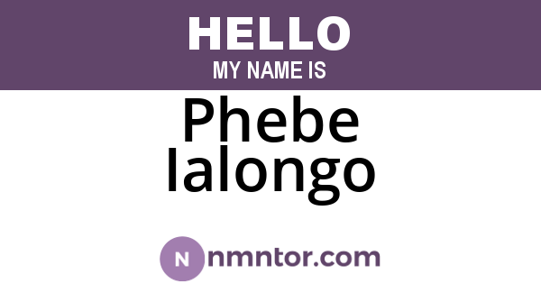 Phebe Ialongo
