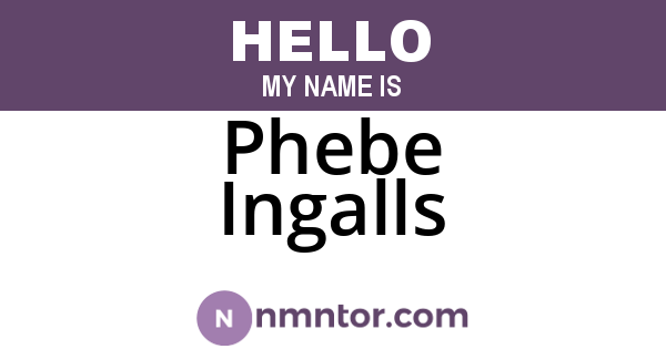 Phebe Ingalls