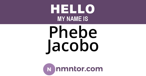 Phebe Jacobo
