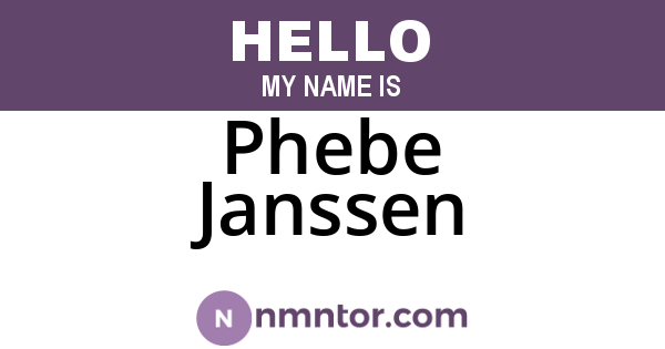 Phebe Janssen