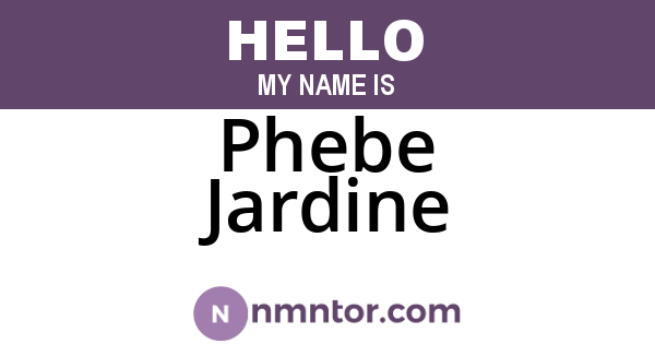 Phebe Jardine