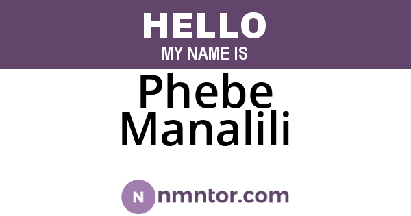 Phebe Manalili