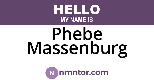 Phebe Massenburg