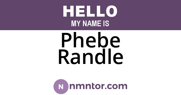 Phebe Randle