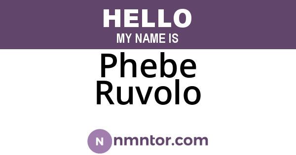 Phebe Ruvolo