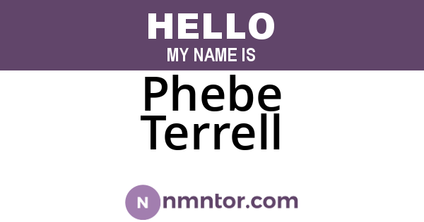 Phebe Terrell