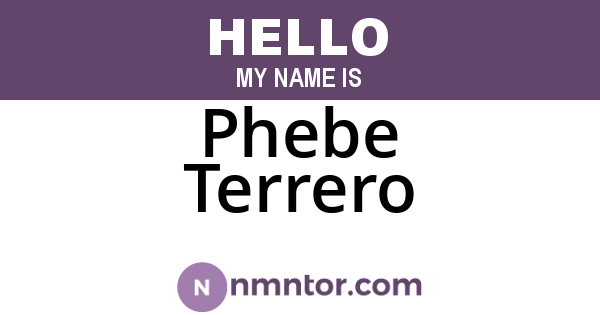 Phebe Terrero