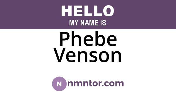 Phebe Venson