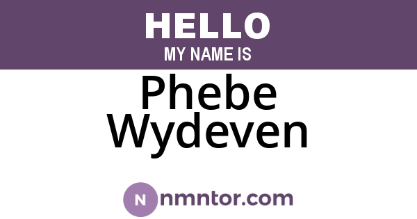 Phebe Wydeven