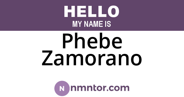 Phebe Zamorano