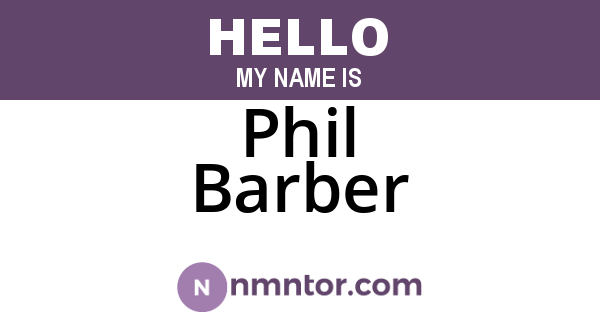 Phil Barber