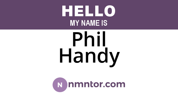 Phil Handy