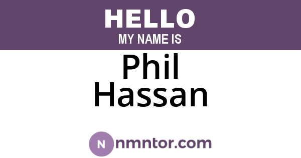 Phil Hassan
