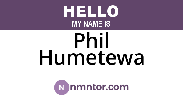 Phil Humetewa