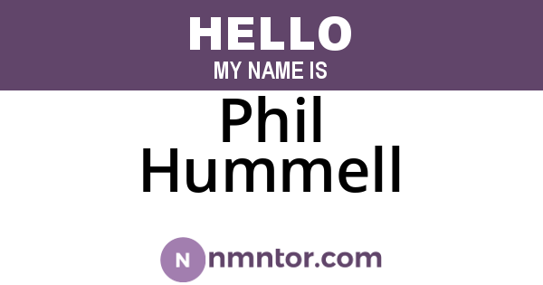 Phil Hummell