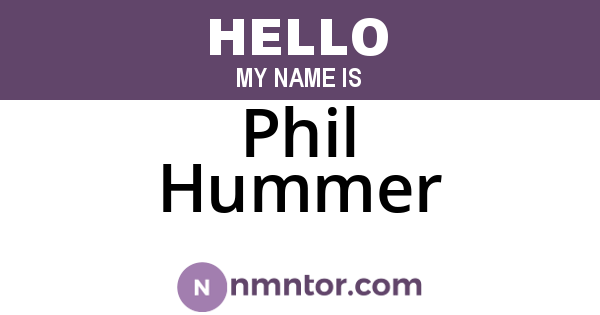 Phil Hummer