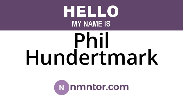 Phil Hundertmark