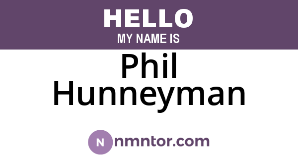 Phil Hunneyman