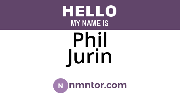 Phil Jurin
