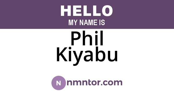 Phil Kiyabu