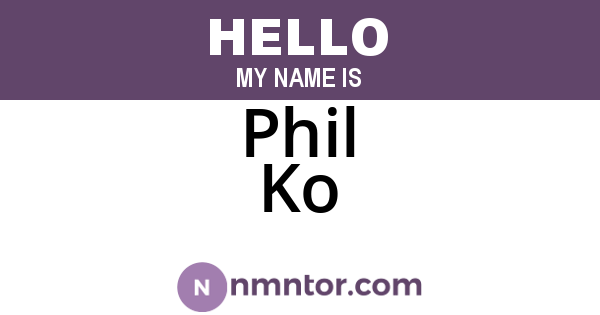 Phil Ko