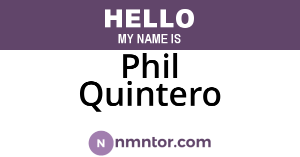 Phil Quintero