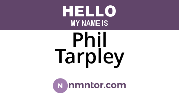 Phil Tarpley