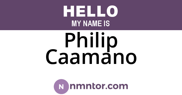 Philip Caamano