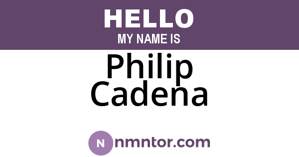 Philip Cadena