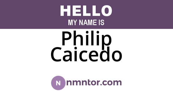 Philip Caicedo