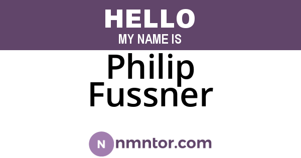 Philip Fussner