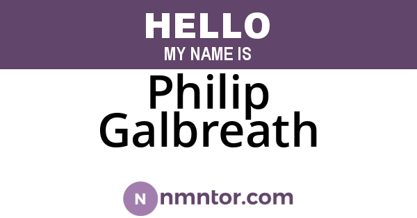 Philip Galbreath