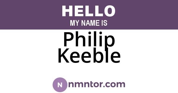 Philip Keeble