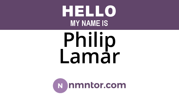 Philip Lamar
