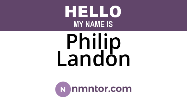 Philip Landon