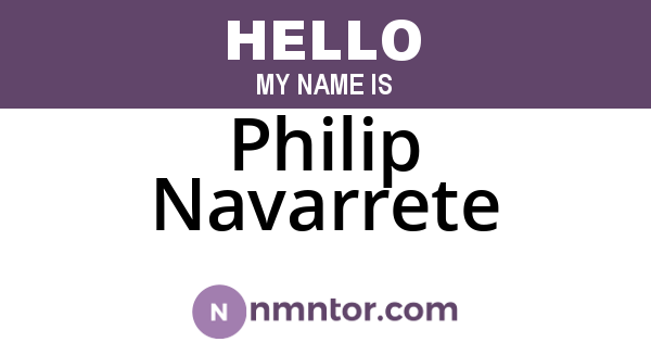 Philip Navarrete