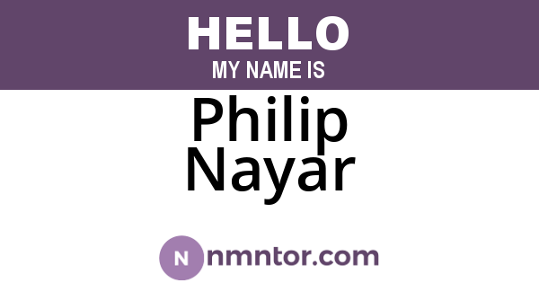 Philip Nayar