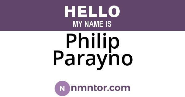 Philip Parayno