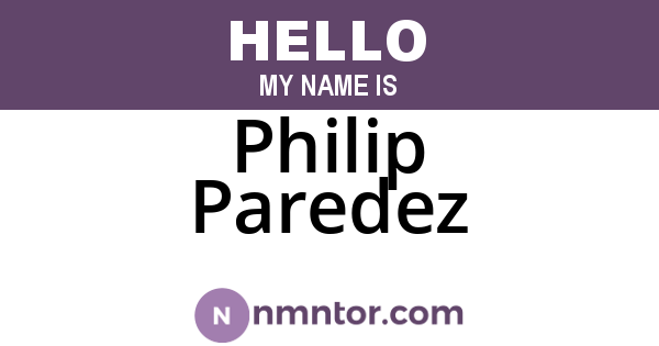 Philip Paredez