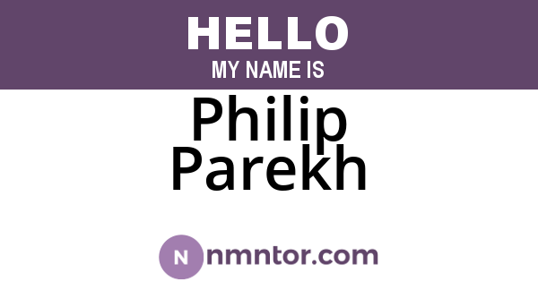 Philip Parekh
