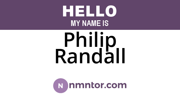 Philip Randall
