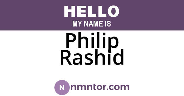 Philip Rashid
