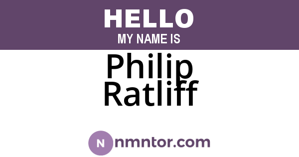 Philip Ratliff